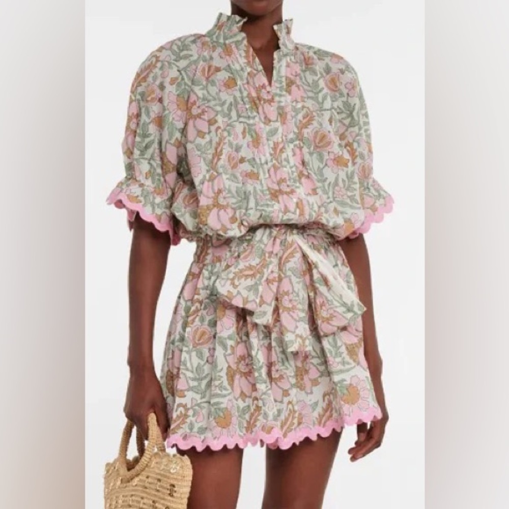 NWT Juliet Dunn Floral Cotton Mini Dress
